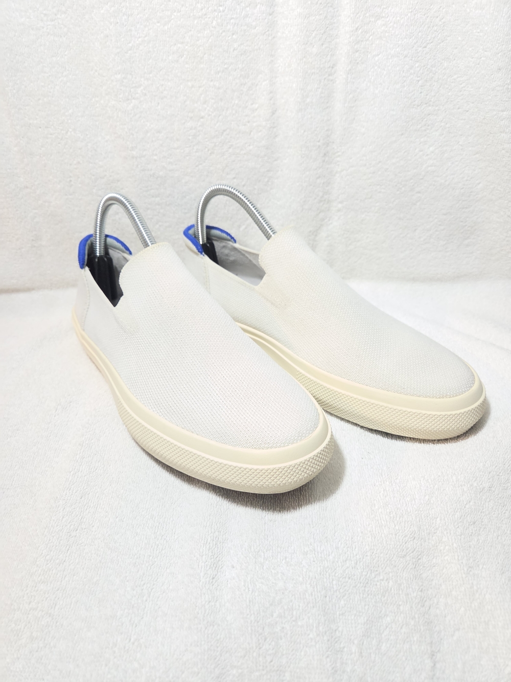Rothy's The City Slip On Sneakers Soft White/Pewrl Women’s Size 8